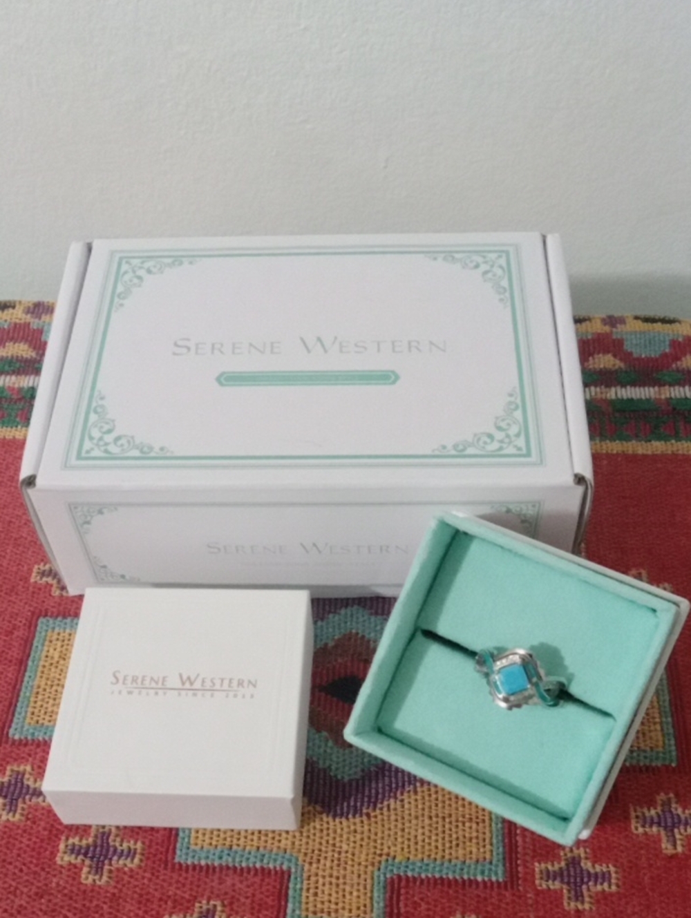 Turquoise Ring Sterling Silver Size 7
